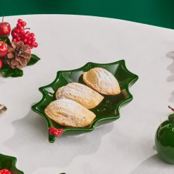Outlet New Year Christmas Butcher's Broom Large Serving Platter 22cm, Multi Serving Platters
