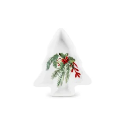 New Year Christmas 3-Piece Bamboo Pine Tree Snack Bowl, Multi Bowls