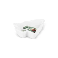 New Year Christmas 3-Piece Bamboo Pine Tree Snack Bowl, Multi Bowls