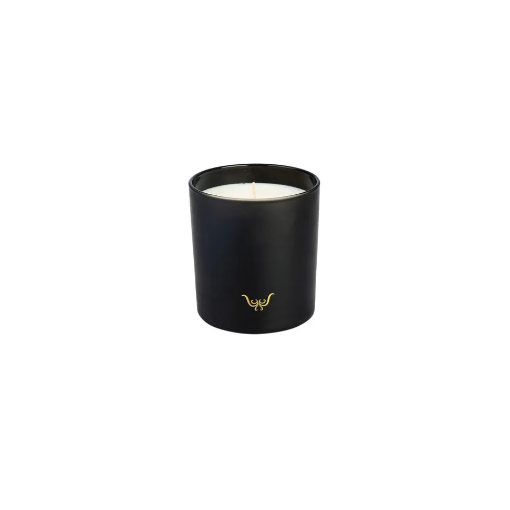 Sale Orange Blossom Candle and Candlestick, Black Candle Holder|Candles