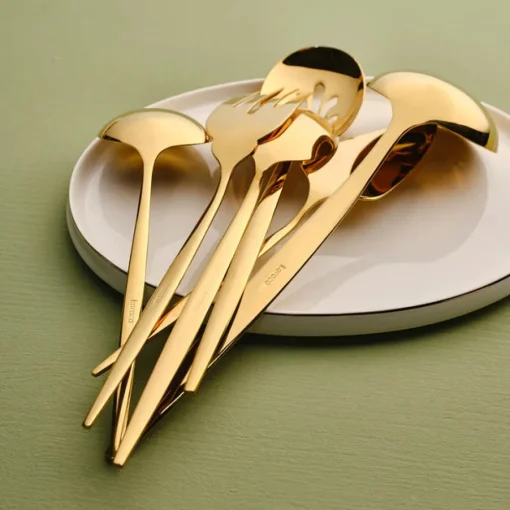 Hot Orion 7Piece Stainless Steel Serving Set, Shiny Gold Kitchen Utensils