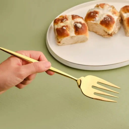 Hot Orion 7Piece Stainless Steel Serving Set, Shiny Gold Kitchen Utensils