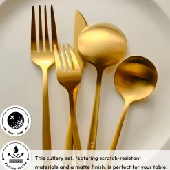 Sale Orion 60-Piece Stainless Steel Cutlery Set for 12 People, Cutlery Sets