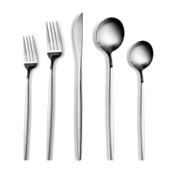 Orion Silver 60-Piece Stainless Steel Cutlery Set for 12 People, Silver Cutlery Sets