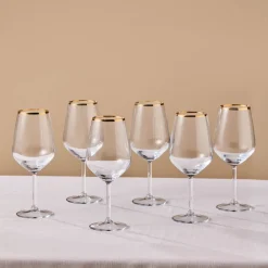Clearance Orlando 6-Piece Wine Glass Set, 490ml, Multi Wine And Champagne Glasses
