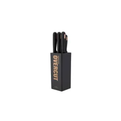 Best Overcut 5 Piece Knife Block Set, Black Knife Sets