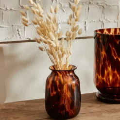 Outlet Patterned Glass Vase, Small, Multi Vases