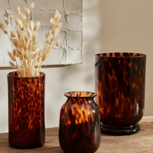 Patterned Glass Vase, Medium, Multi Vases