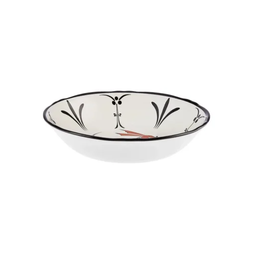 Best Paye Seljuk Collection Porcelain CerealSoup Bowl, 20cm, Black Multi Bowls