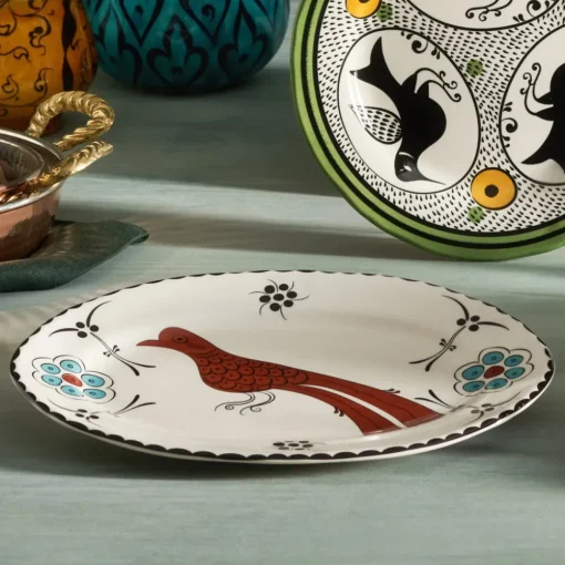 Best Paye Seljuk Collection Porcelain Serving Platter, 25cm, Multi Serving Platters