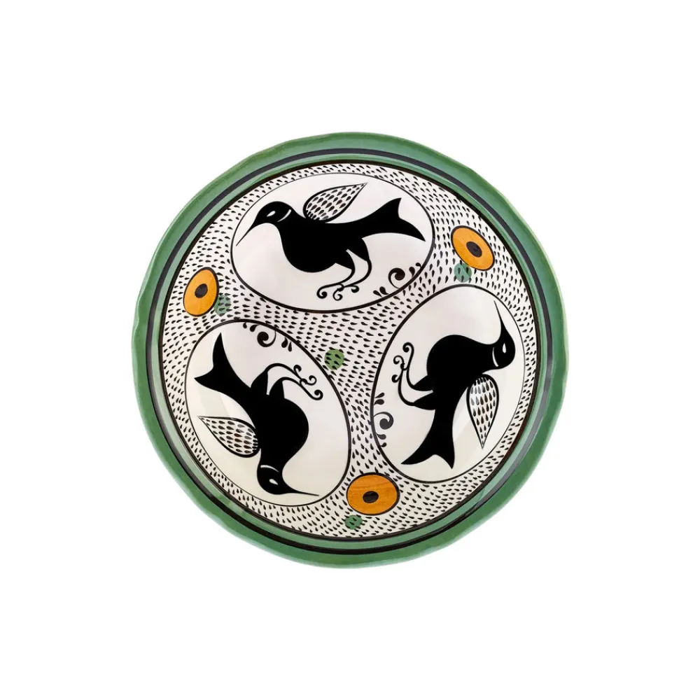 Paye Seljuk Collection Porcelain Serving Bowl, 24cm, Green Multi Bowls