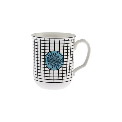 Clearance Paye Seljuk Collection Porcelain Mug, 340ml, Blue Multi Mugs