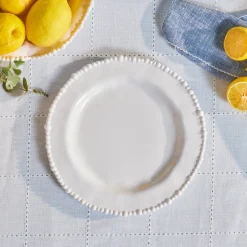 Perla Melamine Dinner Plate, 28cm, White Dinner Plates
