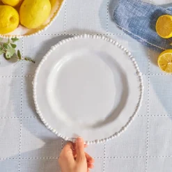 Perla Melamine Dinner Plate, 28cm, White Dinner Plates