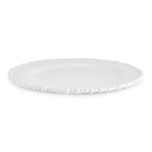 Perla Melamine Dinner Plate, 28cm, White Dinner Plates