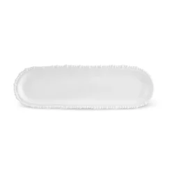 Clearance Perla Melamine Large Serving Platter, 44cm, White Serving Platters
