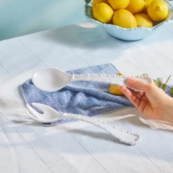 Best Perla Melamine 2-Piece Service Set, White Mix And Match Cutlery