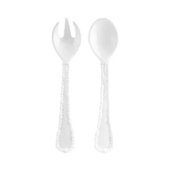 Best Perla Melamine 2-Piece Service Set, White Mix And Match Cutlery