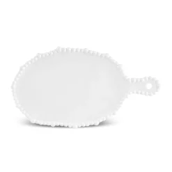 Outlet Perla Melamine Serving Platter , 28cm, White Serving Platters