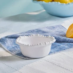 Perla Melamine Snack Bowl, 13cm, White Bowls