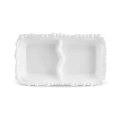 Hot Perla Melamine Snack Bowl, 23cm, White Bowls