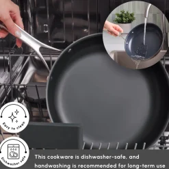 Clearance Plasma Steel 3Ply Non-Stick Induction Frying Pan, 26cm, Silver Pans