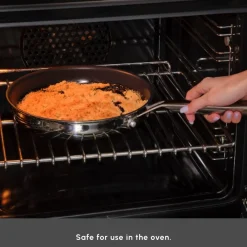 Best Plasma Steel 3Ply Non-Stick Induction Shallow Casserole, 30cm, Silver Pots