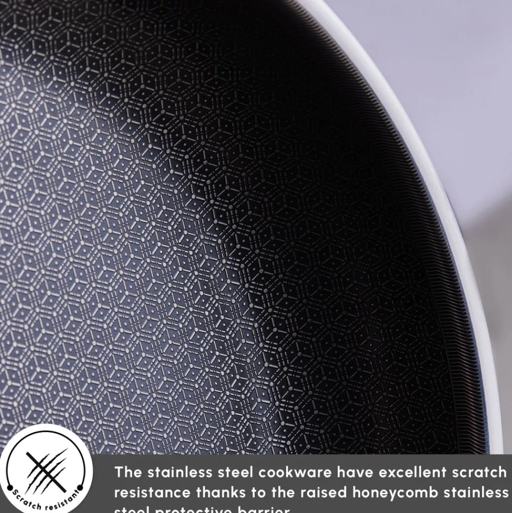 5Ply PowerSteel 7-Piece 316+ Stainless Steel Induction Cookware Set, Silver Induction Cookware|Stainless Steel Cookware Sets