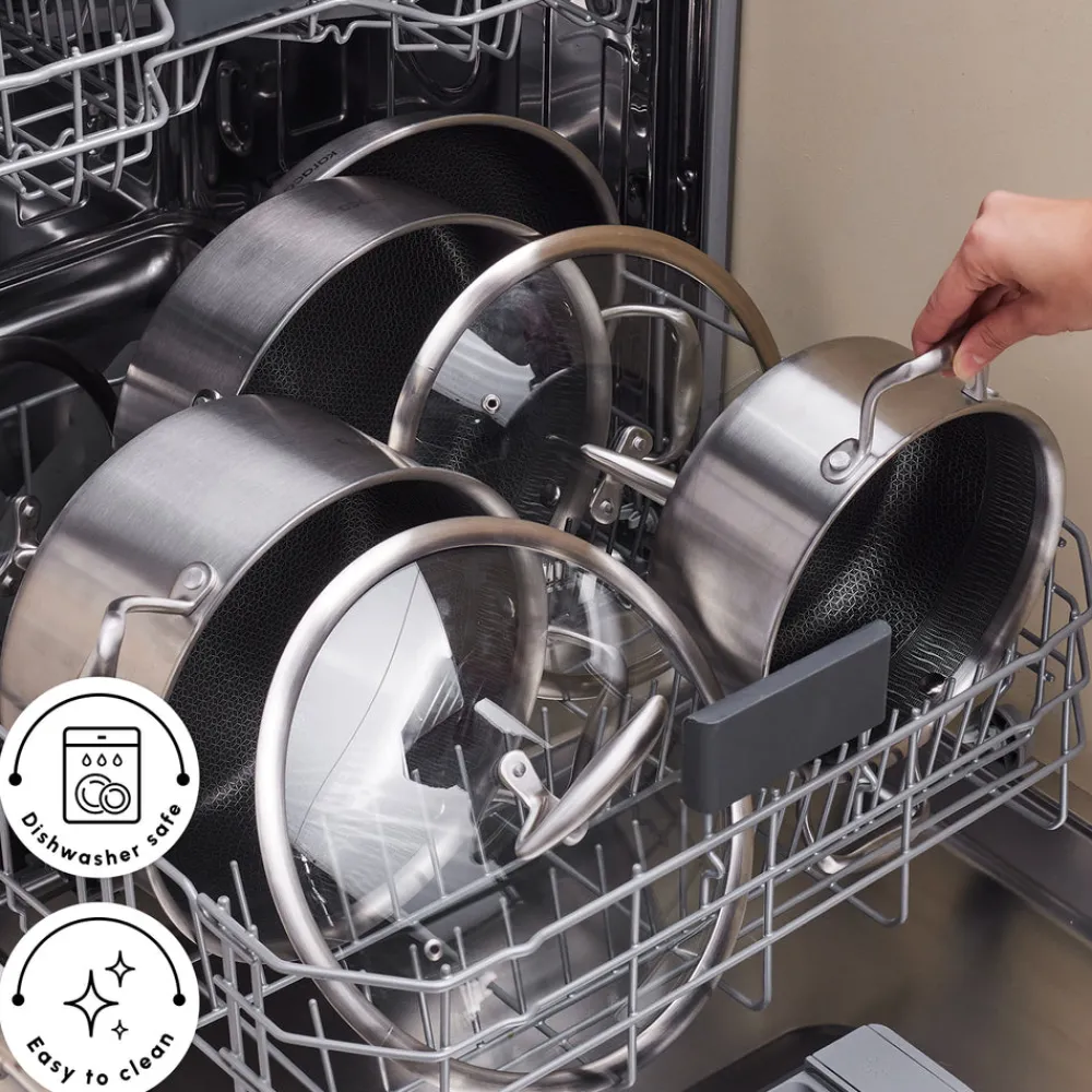 5Ply PowerSteel 7-Piece 316+ Stainless Steel Induction Cookware Set, Silver Induction Cookware|Stainless Steel Cookware Sets