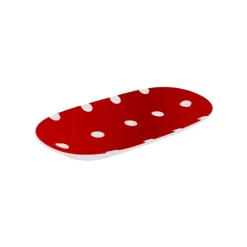 Hot Polka Dot Porcelain Serving Platter, 26cm, Red Multi Serving Platters