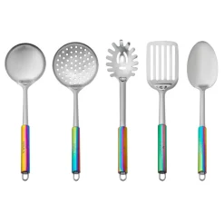 Best Pop Up 5 Piece Stainless Steel Kitchen Utensil Set, Multi Kitchen Utensils