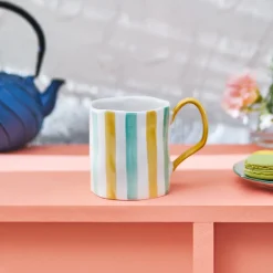 Outlet Primavera Stoneware Mug, 400ml, Stripes Mugs