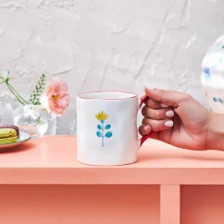 Outlet Primavera Stoneware Mug, 400ml, White Mugs