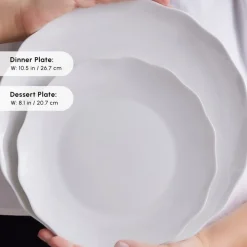 Clearance Rafaela 53-Piece Porcelain Dinner Set for 12 People, White See All Dinner Sets|Porcelain Dinner Sets