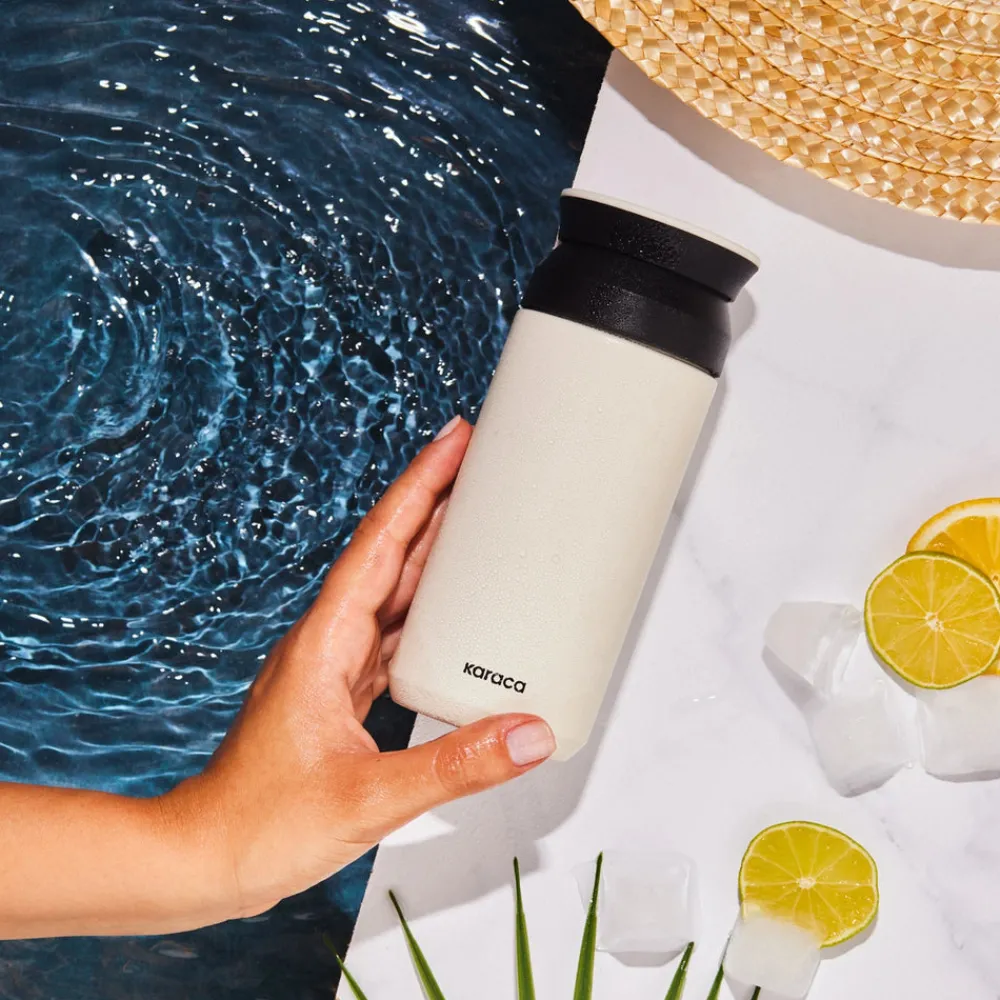 Clearance Rainbow Leak-Proof Stainless Steel Flask, 350ml, Cream Stainless Steel Flasks