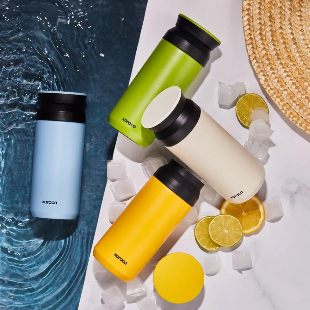 Clearance Rainbow Leak-Proof Stainless Steel Flask, 350ml, Cream Stainless Steel Flasks