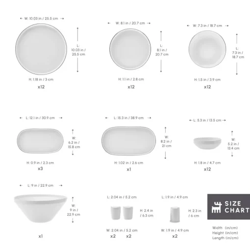 Sale Red Carpet Collection Stream Bone China New Saturn 59-Piece Dinner Set for 12 People, White Platinum See All Dinner Sets|Bone China Dinner Sets