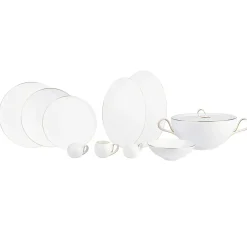 Red Carpet Collection Fine Pearl Extra Chanak 62-Piece Dinner Set for 12 People, White See All Dinner Sets|Fine Bone Dinner Sets