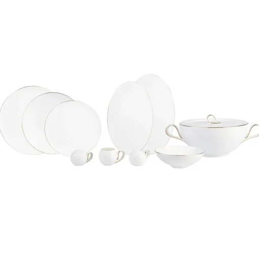 Red Carpet Collection Fine Pearl Extra Chanak 62-Piece Dinner Set for 12 People, White See All Dinner Sets|Fine Bone Dinner Sets