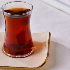 New Retro 12-Piece Turkish Tea Set for 6 People, 165ml, Cream Turkish Tea Sets
