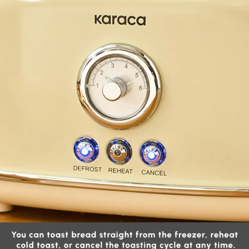 New Retro 2-Slice Toaster, 815W, Cream Toasters
