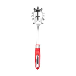 Sale Retro Stainless Steel Pasta Spoon, Red Silver Kitchen Utensils