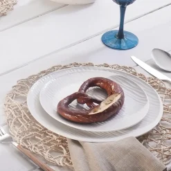 Outlet Ripple 12-Piece Porcelain Dinner Set for 4 People, White See All Dinner Sets|Porcelain Dinner Sets