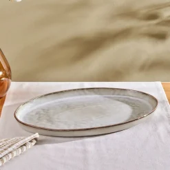 Hot Rixton Ceramic Serving Platter, 42,6cm, Beige Serving Platters