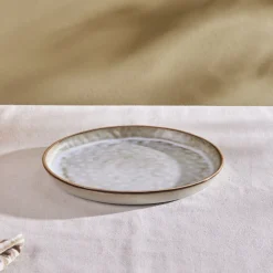 New Rixton Ceramic Side Plate, 22cm, Beige Side Plates