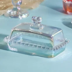 Rory Glass Butter Dish 17cm, Transparent Bowls