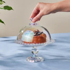 Sale Rory Glass Cake Dome with Stand, 19cm, Transparent Serving Platters