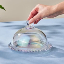 Rory Glass Cake Dome, 19cm, Transparent Serving Platters
