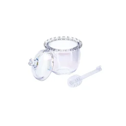 Outlet Rory Glass Honey Pot, 9cm, Transparent Bowls