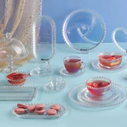 Outlet Rory Glass Honey Pot, 9cm, Transparent Bowls